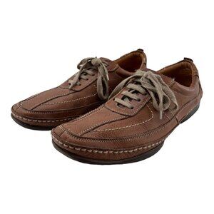 Sandro Moscoloni Mens Shoe 10 D  Leather Casual Oxford Lace Up Brown Vineyard